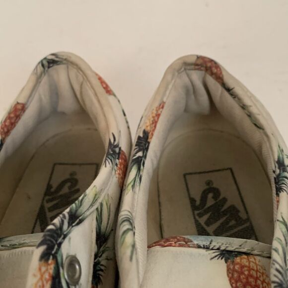 Vans Atwood Low Ivory Brown Pineapple Print Canvas Skateboarding Sneakers Size 8 - Picture 10 of 13